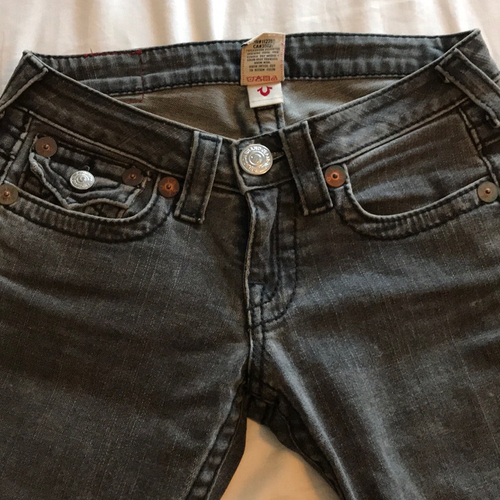 True Religion Straight Leg Grey Denim